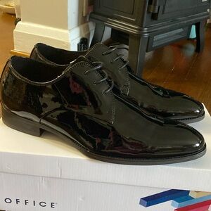 Office London brand. 3 Eye Black Patent Derby shoes